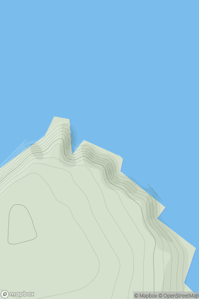 Thumbnail image for Galti Stack [Shetland Islands] [HU259858] showing contour plot for surrounding peak